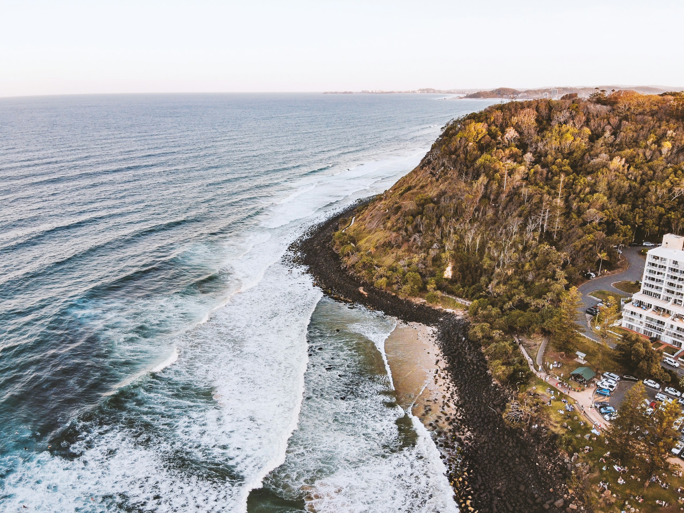 Burleigh Heads headland and surf break, Gold Coast